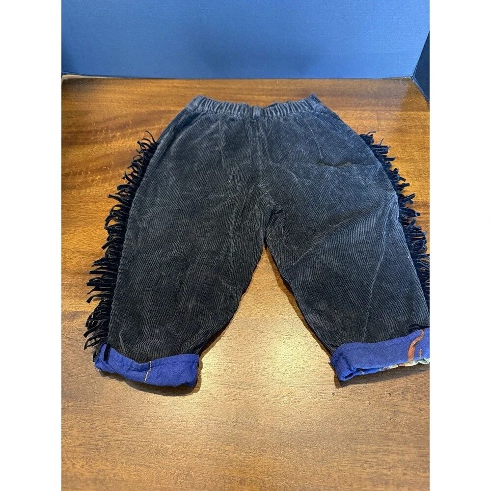 Vintage 90s Rodeo Print Shirt And Fringe Pants Size 18m